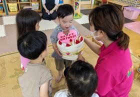 子どもの誕生会の写真